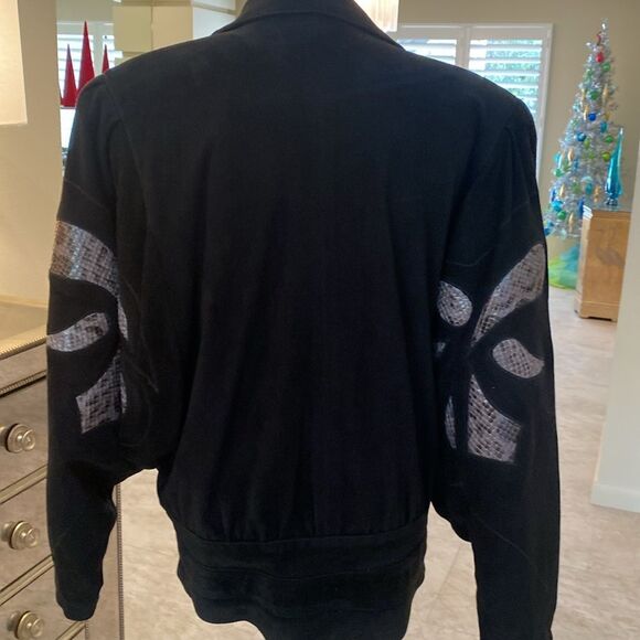 Vintage 80’s Suede and Leather Batwing Jacket - Picture 6 of 16